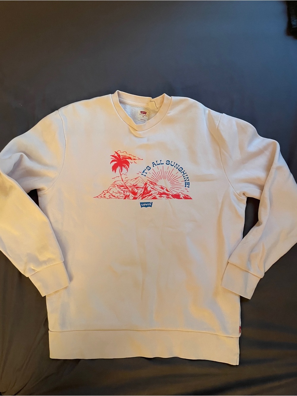 Levi's Men's Cream Graphic Sweatshirt - 'It's All Sunshine'